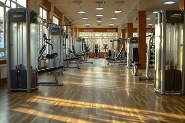 Modern High-End Gym, Concept of Healthy Lifestyle