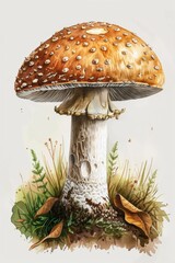 Mushroom isolated on a white background	
