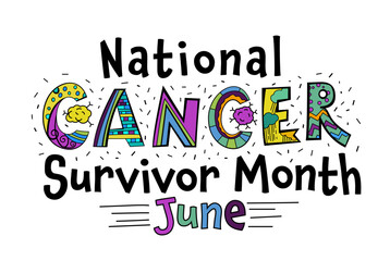 National cancer survivor month. Hope, support concept.