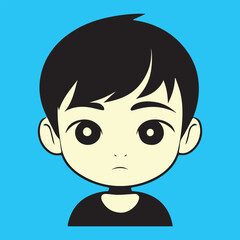 child with a smile cute boy face vector 