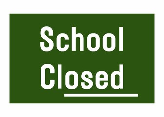 School closed concept, 