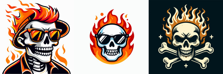 skull vector for t-shirt design