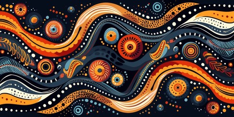 Tribal pattern of australian aboriginal