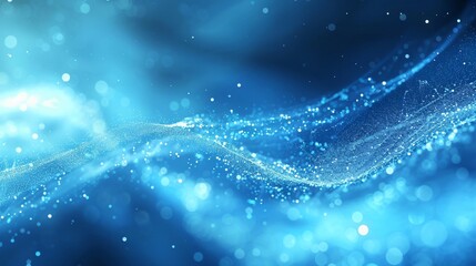 Blue Technology Particle Business Abstract Background