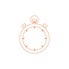 Simple stopwatch icon design. User interface design. Vector illustration.	
