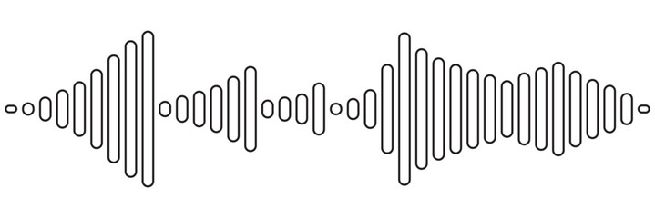 Isolated sound wave audio vector