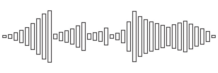 Isolated sound wave audio vector