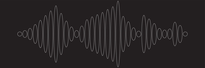 Isolated sound wave audio vector