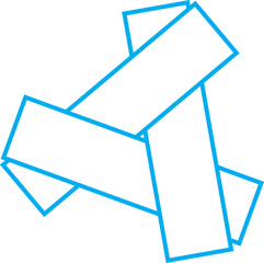 blue box with a label