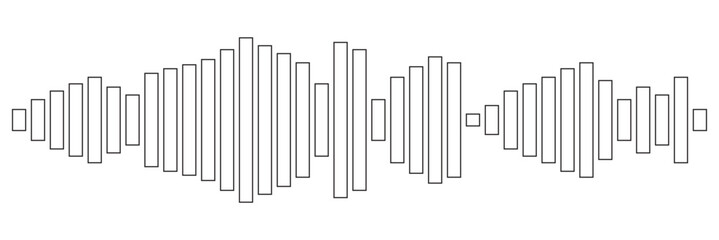 Isolated sound wave audio vector
