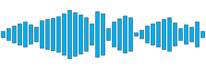 Isolated sound wave audio vector