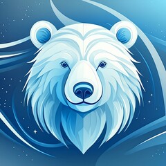 polar bear emblem or mascot