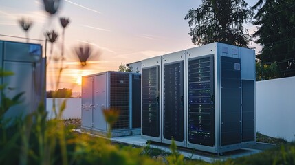 Row of Servers for Energy Storage and Cooling