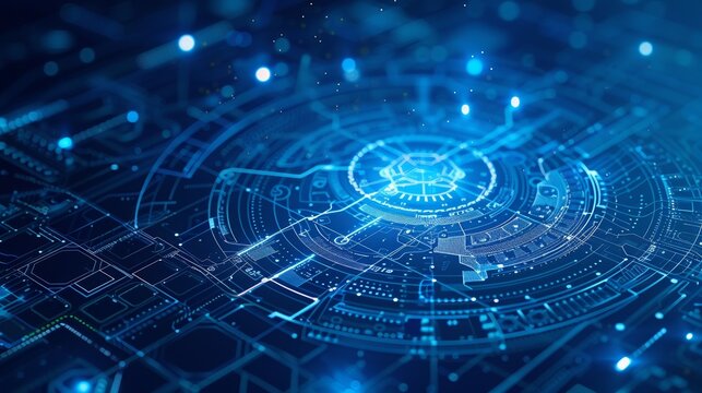 A detailed blueprint illustrating a cyber resilience plan, highlighting strategies to protect digital infrastructure from threats