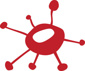 3d rendered illustration of a red mark