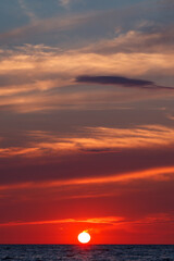 Sunset on lake