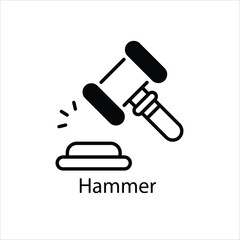 Hammer vector icon