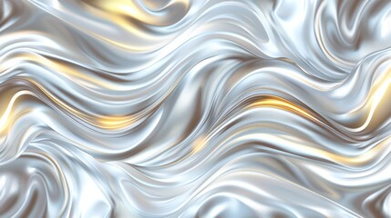 Obraz premium waves pattern in center, golden top and bottom