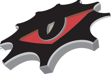 black and white illustration of eye