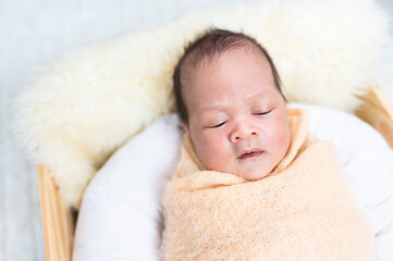 Portrait of Newborn baby sleeping