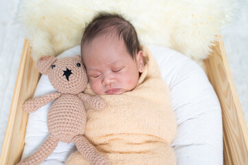Portrait of Newborn baby sleeping