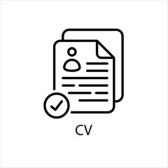 CV vector icon