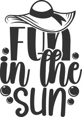 Fun In The Sun - Beach Life Illustration