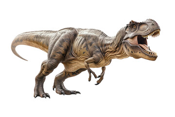 Tyrannosaurus portrait isolated on transparent background. Angry dinosaur, Prehistoric Carnivore