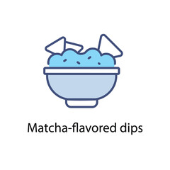 Matcha-flavored dips vector icon