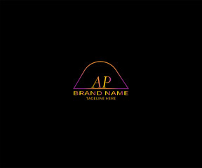 AP letter logo Design. Unique attractive creative modern initial AP initial based letter icon logo