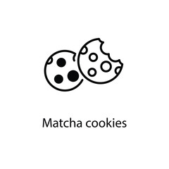 Matcha cookies vector icon