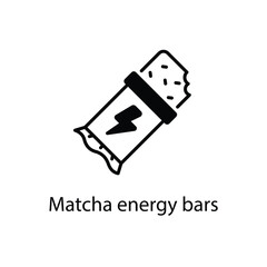 Matcha energy bars vector icon