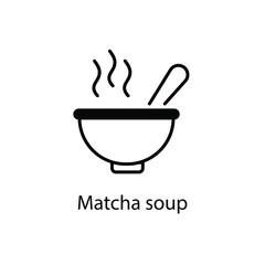 Matcha soup vector icon