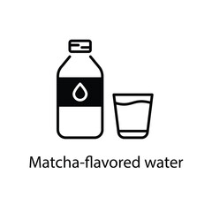 Matcha-flavored water vector icon