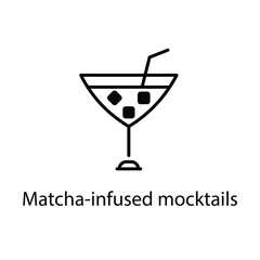 Matcha-infused mocktails vector icon