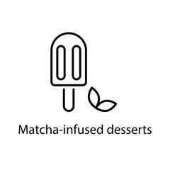 Matcha-infused desserts vector icon