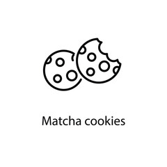 Matcha cookies vector icon