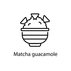 Matcha guacamole vector icon