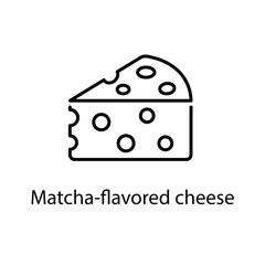 Matcha-flavored cheese vector icon