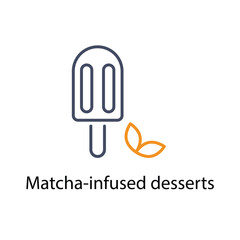 Matcha-infused desserts vector icon