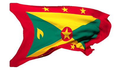 The flag of Grenada waving vector 3d illustration