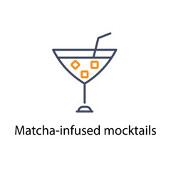 Matcha-infused mocktails vector icon