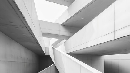 Fototapeta premium abstract geometric perspective of modern architectural structure minimalist design 2
