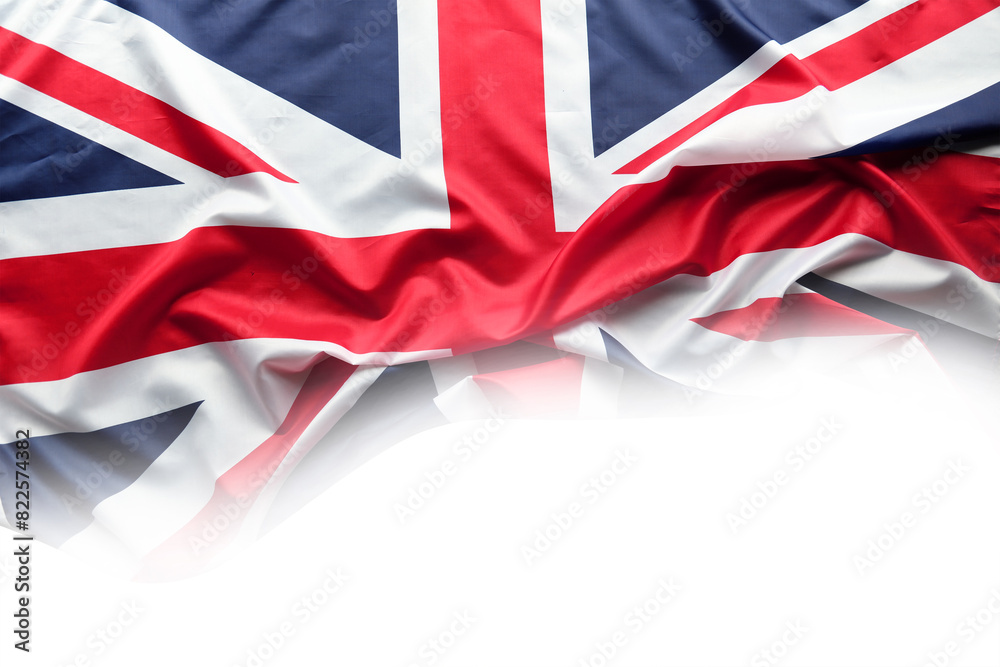 Sticker union jack flag on white background