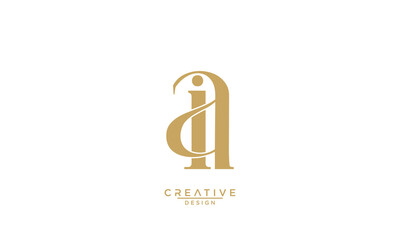 AI, IA, A, I, Abstract Letters Logo Monogram