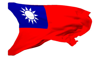 The flag of Taiwan waving vector 3d illustration