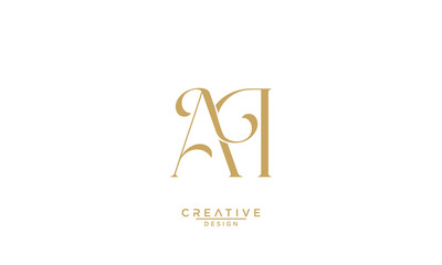 AI, IA, A, I, Abstract Letters Logo Monogram