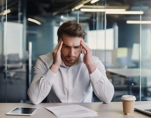 Homme en surmenage fatigu&eacute; ou burn out