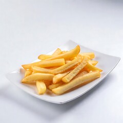 french fries on a white plate