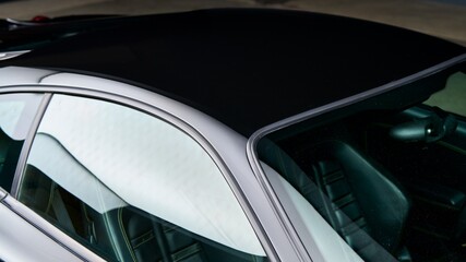 Black car roof